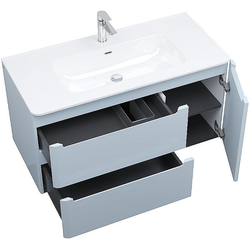 Тумба с раковиной Iddis Edifice 100 EDI10B0i95K голубая для ванной в интернет-магазине Sanbest