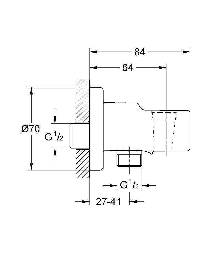 Подключение для душевого шланга Grohe Relexa 28679000 купить в интернет-магазине сантехники Sanbest