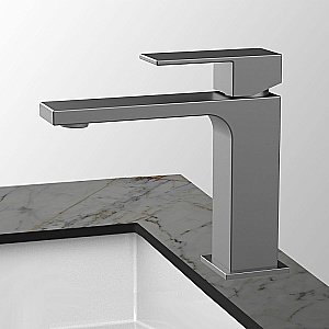 Смеситель для раковины Vincea Rondo VBF-1C01GM вороненая сталь купить в интернет-магазине сантехники Sanbest