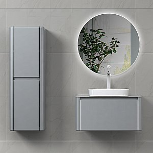 Тумба с раковиной Black&White Universe U915.800 серая для ванной в интернет-магазине Sanbest