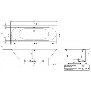Ванна Villeroy&Boch Oberon 2.0 UBQ180OBR2DV-01 180x80 альпийский белый купить в интернет-магазине Sanbest