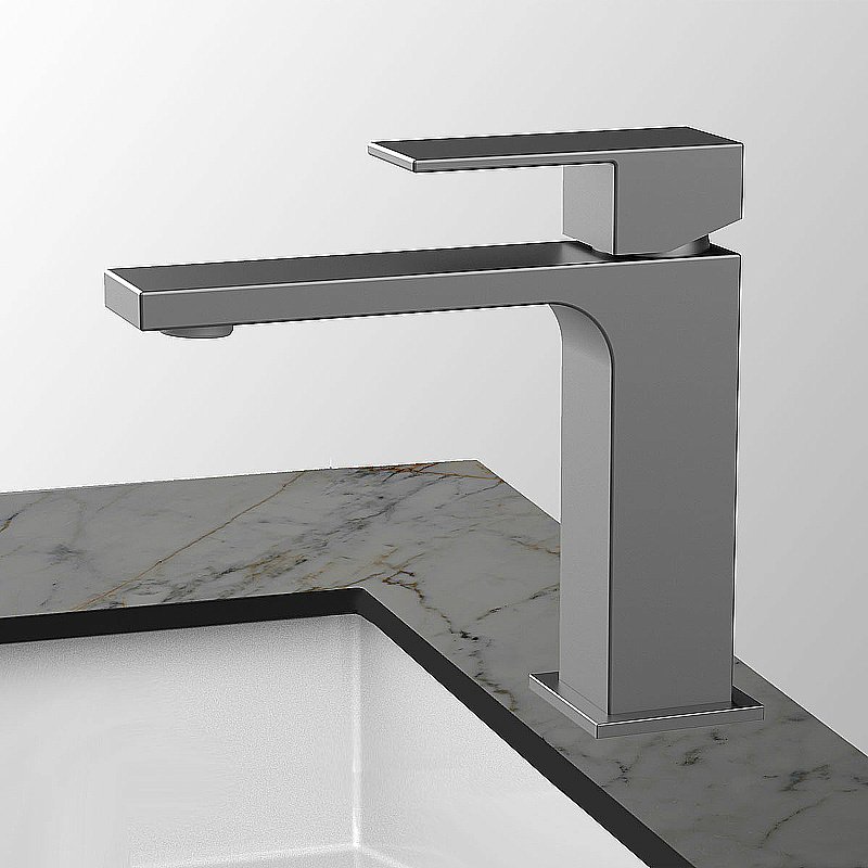 Смеситель для раковины Vincea Rondo VBF-1C01GM вороненая сталь купить в интернет-магазине сантехники Sanbest