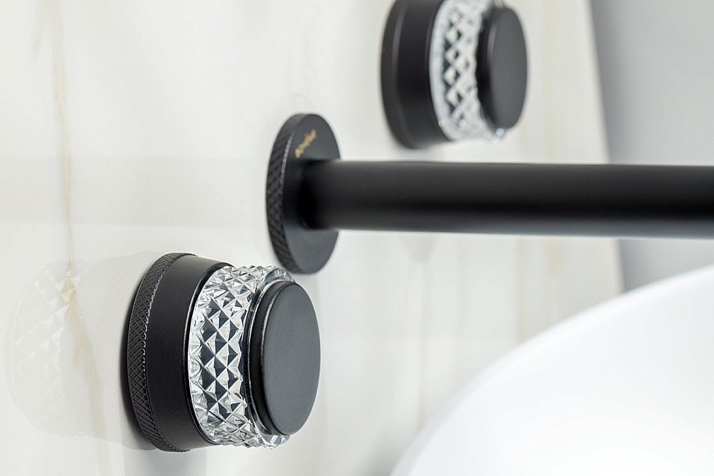 Смеситель для раковины Boheme AURA 152-2-B-A черный купить в интернет-магазине сантехники Sanbest