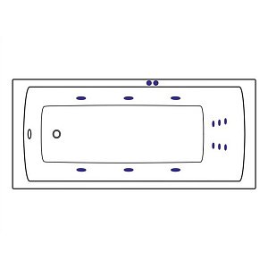 Ванна акриловая  EXCELLENT Aquaria 170x75 LINE золото купить в интернет-магазине Sanbest