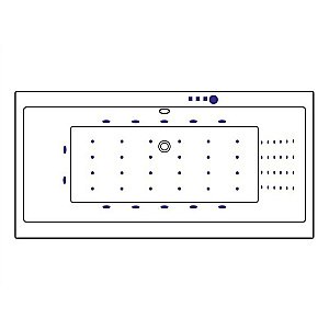 Ванна акриловая Excellent Pryzmat NANO WAEX.PRY18.NANO.GL 180х80 белая с гидромассажем купить в интернет-магазине Sanbest