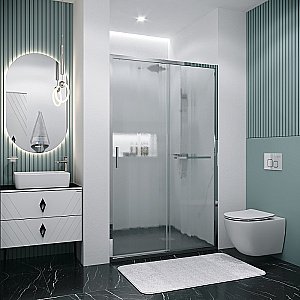 Душевая дверь Grossman Style 100 100.K33.05.100.10.02 стекло шиншилла/профиль хром купить в интернет-магазине Sanbest