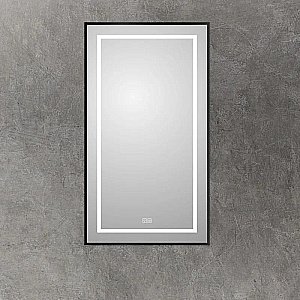 Зеркало BelBagno Kraft SPC-KRAFT-500-900-LED-TCH-WARM-NERO черный в ванную от интернет-магазине сантехники Sanbest
