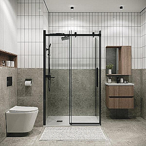 Душевой уголок Grossman Classic 160х90 120.K33.04.1690.42.00 стекло прозрачное/профиль графит сатин купить в интернет-магазине Sanbest