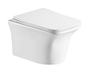 Унитаз подвесной CeruttiSpa Nivolet aria 2613E безободковый, с крышкой микролифт купить в интернет-магазине Sanbest