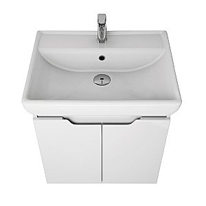 Тумба с  раковиной подвесная Dreja Q (D) 60 белый глянец для ванной в интернет-магазине Sanbest