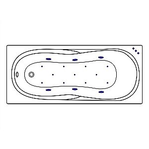 Ванна акриловая EXCELLENT Sekwana RELAX WAEX.SEK17.RELAX.GL 170x75 белая с гидромассажем купить в интернет-магазине Sanbest