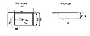 Раковина Ceramalux N 40,5 9048D белая купить в интернет-магазине Sanbest