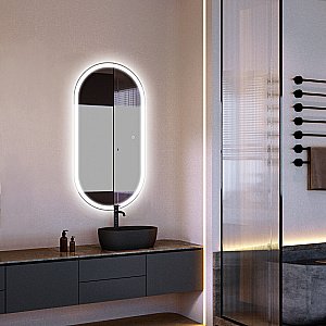 Зеркало ABBER Kontur AG6303S-1.0 50x100 в ванную от интернет-магазине сантехники Sanbest