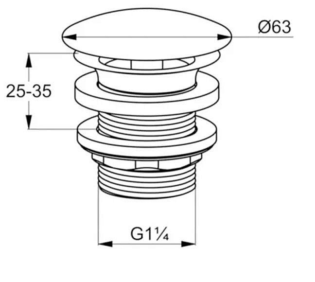 Донный клапан Laguraty T962WK купить в интернет-магазине сантехники Sanbest