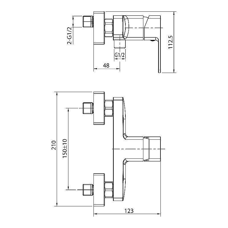 Смеситель для душа Koller Pool Neon NN0450 купить в интернет-магазине сантехники Sanbest