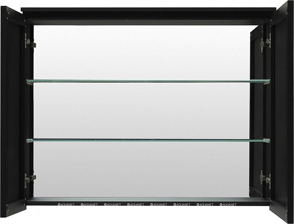 Зеркальный шкаф De Aqua Алюминиум 261761 100 черный купить в интернет-магазине сантехники Sanbest