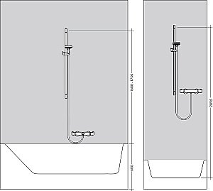 Душевая гарнитура Hansgrohe Croma Select E 1jet 26584400 купить в интернет-магазине сантехники Sanbest