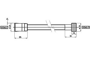 Душевой шланг Bossini Cromolux A00167C.030.1 хром купить в интернет-магазине сантехники Sanbest
