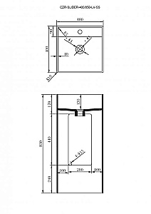 Раковина Cezares CZR-SLIDER 400/850-LV-SS белая купить в интернет-магазине Sanbest