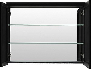 Зеркальный шкаф De Aqua Алюминиум 261761 100 черный купить в интернет-магазине сантехники Sanbest