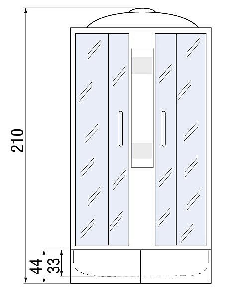 Душевая кабина RIVER NARA 44 120х80 купить в интернет-магазине Sanbest