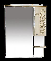 Зеркало со шкафом Misty Бабочка 90 бежевое патина правое купить в интернет-магазине сантехники Sanbest