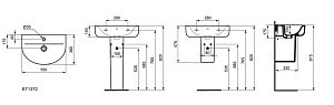 Раковина на полупьедестале Ideal Standard Connect Space E137201 купить в интернет-магазине Sanbest