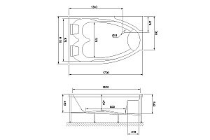 Акриловая ванна Royal Bath Shakespeare Comfort RB652100CM 170x110 белая с гидромассажем купить в интернет-магазине Sanbest