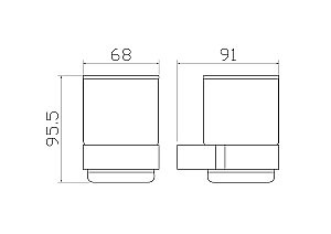 Стакан для зубных щеток с держателем WONZON & WOGHAND CARBON, Черный (WW-7721) купить в интернет-магазине сантехники Sanbest