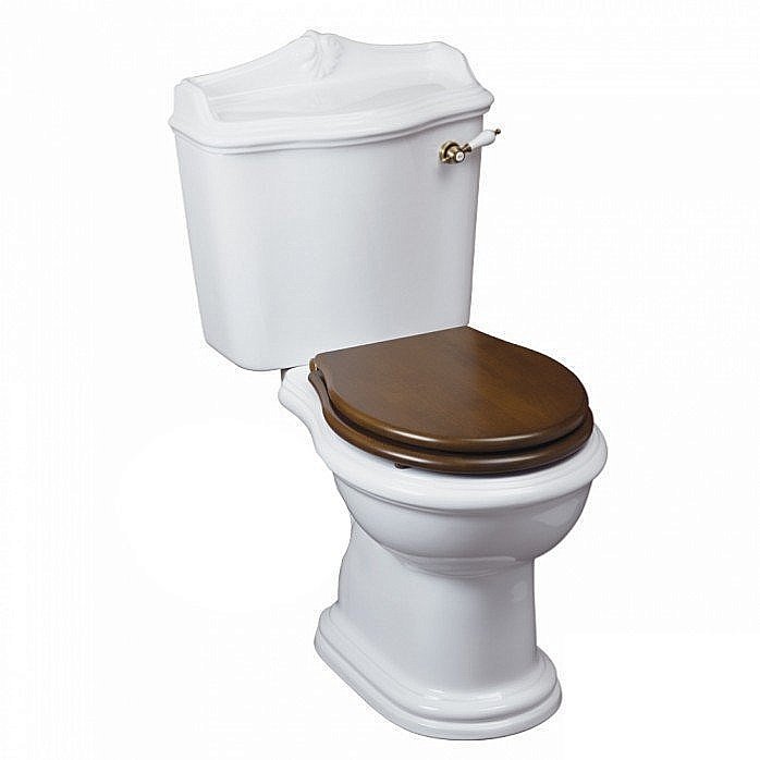 Унитаз Migliore Impero 20800 белый с ручкой бронза купить в интернет-магазине Sanbest
