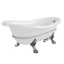 Ванна Migliore Bella DECOR на лапах LEONE STANDART 26990 170х80 белая,хром купить в интернет-магазине Sanbest