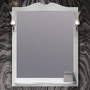 Зеркало Опадирис Брунелла 80 00-00007036 белый матовый в ванную от интернет-магазине сантехники Sanbest