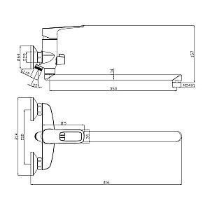 Смеситель для ванны Olive's Artis 06221AT купить в интернет-магазине сантехники Sanbest
