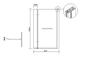 Шторка для ванны Grossman GR-108 95 купить в интернет-магазине Sanbest
