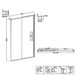 Душевой уголок Niagara Nova NG-85-10TB/NG-TB80-34 100х80 стекло тонированное/профиль черный матовый купить в интернет-магазине Sanbest