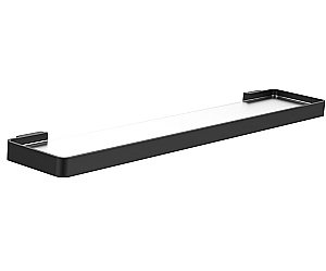 Стеклянная полка для ванной WONZON & WOGHAND LOTTE, Черный матовый (WW-8327A-MB) купить в интернет-магазине сантехники Sanbest