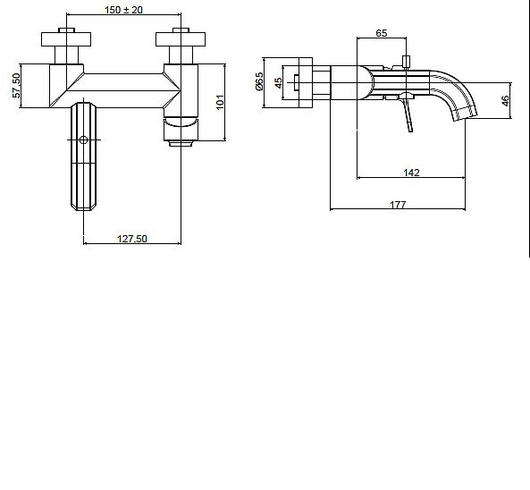 Смеситель для ванны Cezares FUSION-VDM-01 хром купить в интернет-магазине сантехники Sanbest