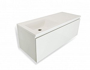 Тумба с раковиной подвесная Эстет Даллас 120 2 левая для ванной в интернет-магазине Sanbest