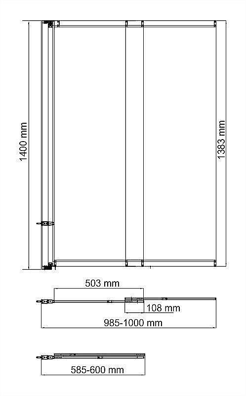 Шторка для ванной WasserKRAFT Main 41S02-WS 100x140 купить в интернет-магазине Sanbest