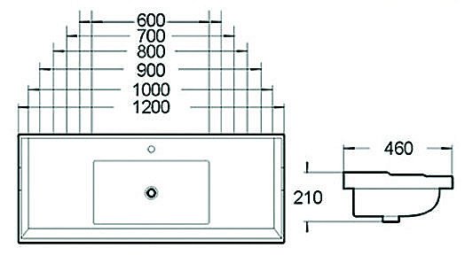 Раковина врезная сверху SantiLine 90 SL-2112 90 белая купить в интернет-магазине Sanbest