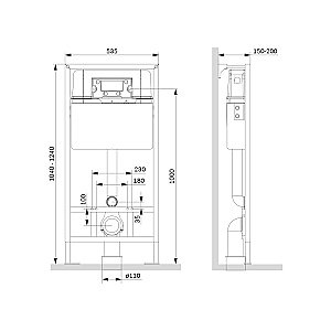 Инсталляция для унитаза AM.PM ProC I012707.0131 купить в интернет-магазине сантехники Sanbest