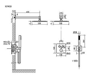 Душевая система Sancos Linn SC9022CH хром купить в интернет-магазине сантехники Sanbest
