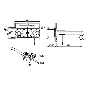 Смеситель для раковины Vincea Desire VBFW-1D1GM вороненая сталь купить в интернет-магазине сантехники Sanbest