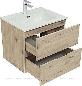 Тумба с раковиной Aquanet Алвита New 277513 60 дуб веллингтон для ванной в интернет-магазине Sanbest