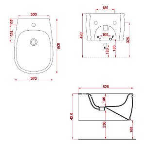 Биде подвесное Artceram Atelier ATB001 Bianco купить в интернет-магазине Sanbest