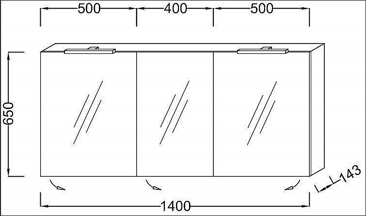 Зеркальный шкаф Jacob Delafon EB789RU-G1C 140 белый лак купить в интернет-магазине сантехники Sanbest