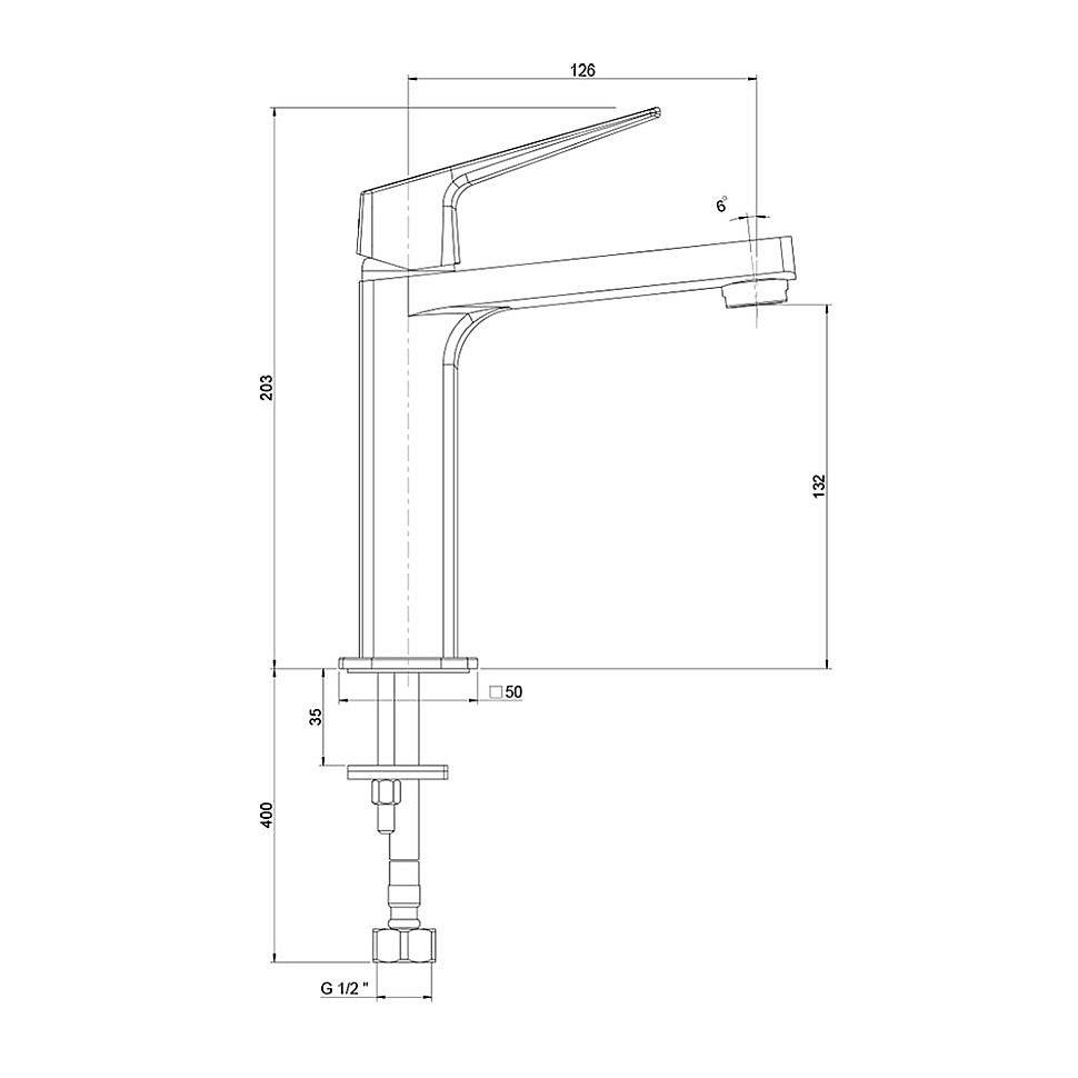 Смеситель для раковины PAINI Bari RTCR205 хром купить в интернет-магазине сантехники Sanbest