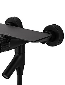 Смеситель для ванны с душем WONZON & WOGHAND CLICK, Черный матовый (WW-FE05L221-MB) купить в интернет-магазине сантехники Sanbest