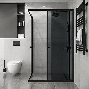 Душевой уголок Niagara Eco NG-1118-14QT 110х80 профиль черный/стекло тонированное купить в интернет-магазине Sanbest