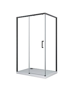 Душевой уголок CeruttiSpa Vito 110x80 Vito110B-L стекло прозрачное/профиль черный матовый купить в интернет-магазине Sanbest